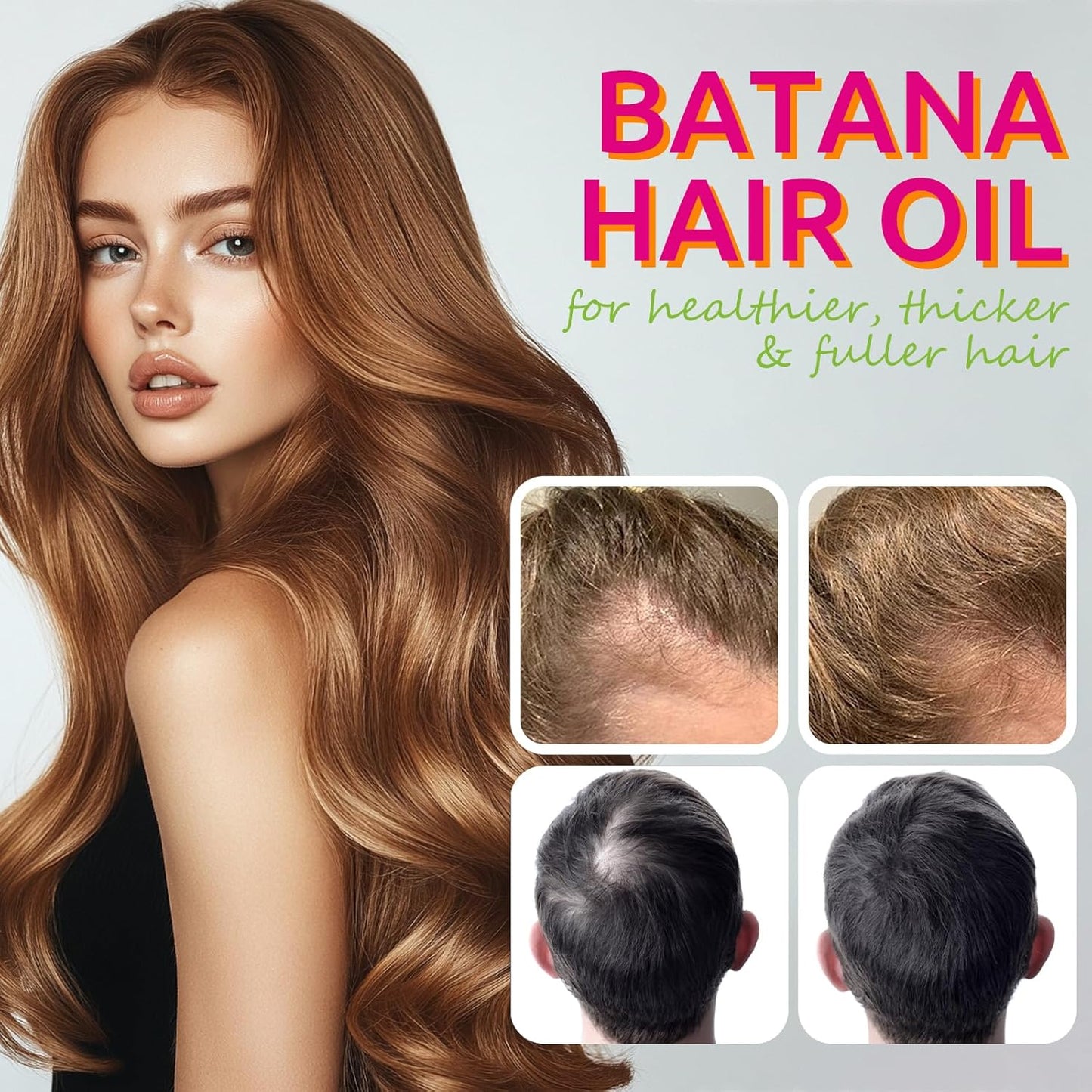 100% Pure Batana Oil for Hair Growth with Castor, Rosemary, Pumpkin, Infused With Biotin, Keratin & Vitamin E, Premium Hair Blend Oils for Hair Growth & Strengthening Hair Treatment, 4 FL OZ