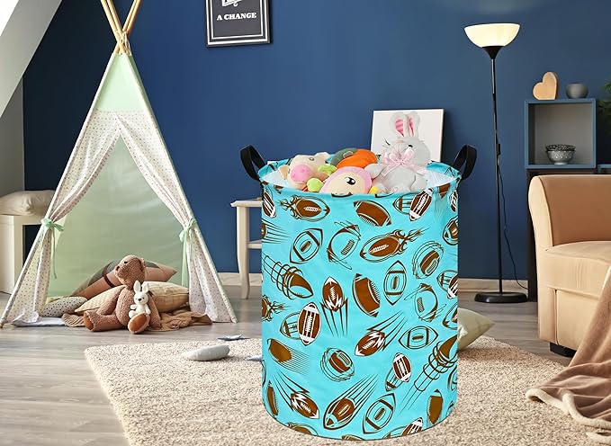 Round Laundry Hamper Storage Basket Laundry Organizer Hamper Storage Bins Clothes and Toys Box Nursery Hamper Gift Basket For Kids with Handles