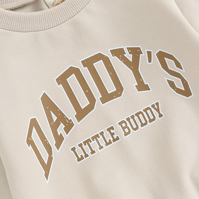 Toddler Baby Boy Fall Winter Outfit Long Sleeve Letter Print Sweatshirts and Jogger Pants Infant Boy Clothes
