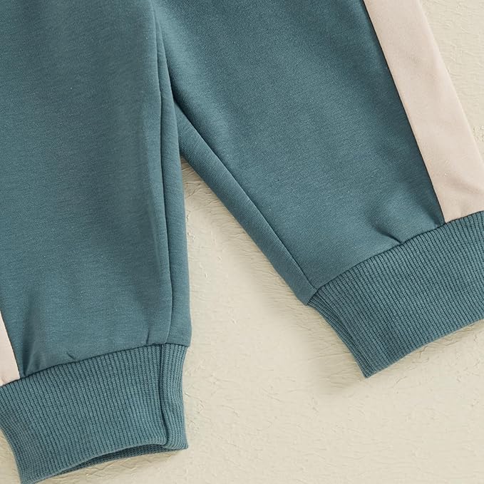 Toddler Baby Boy Fall Outfits Long Sleeve Crew Neck Pullover Sweatshirt + Jogger Pants Set Infant Winter Clothes