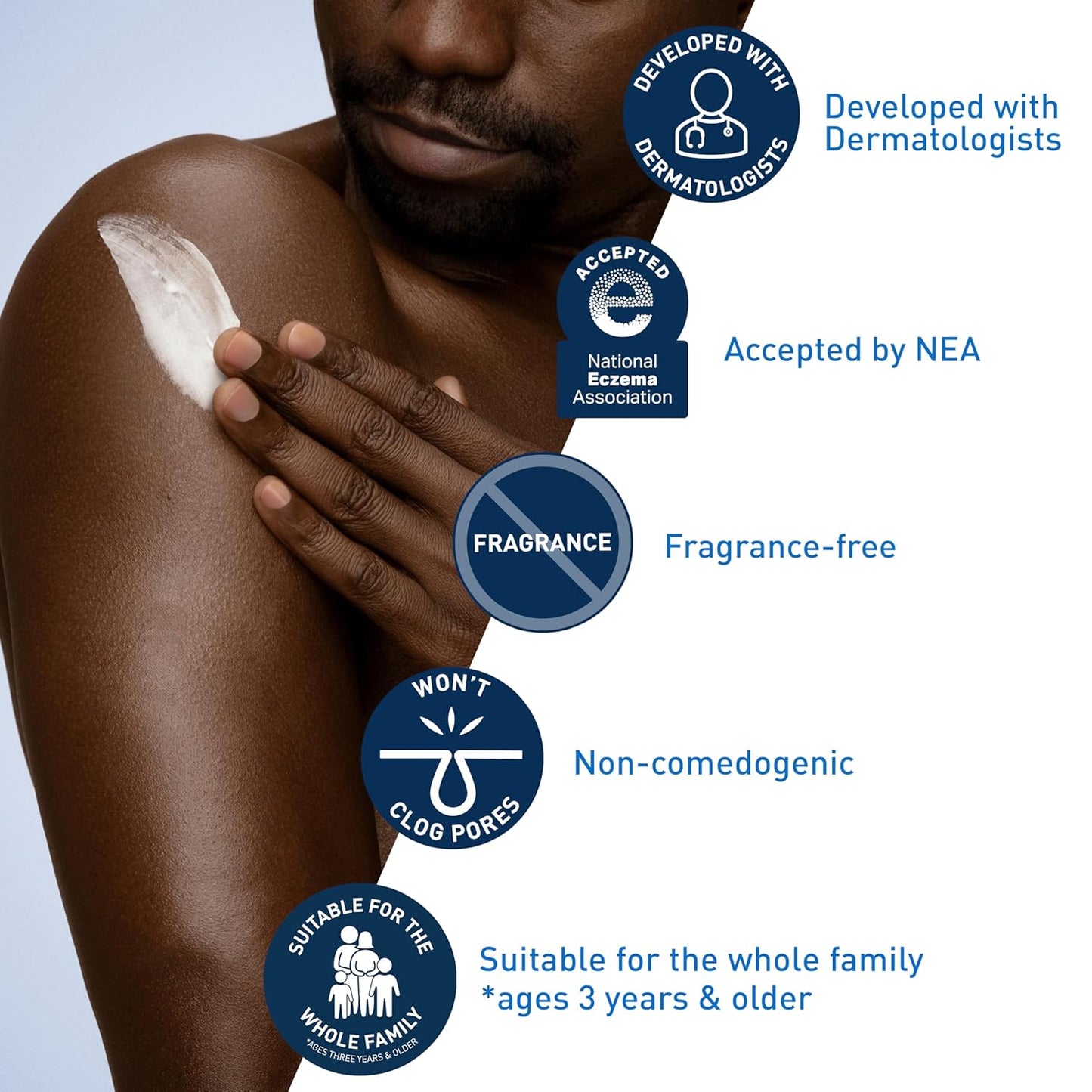 CeraVe Moisturizing Cream, Face Body Moisturizer, Normal to Dry Skin, 8 Fl Oz