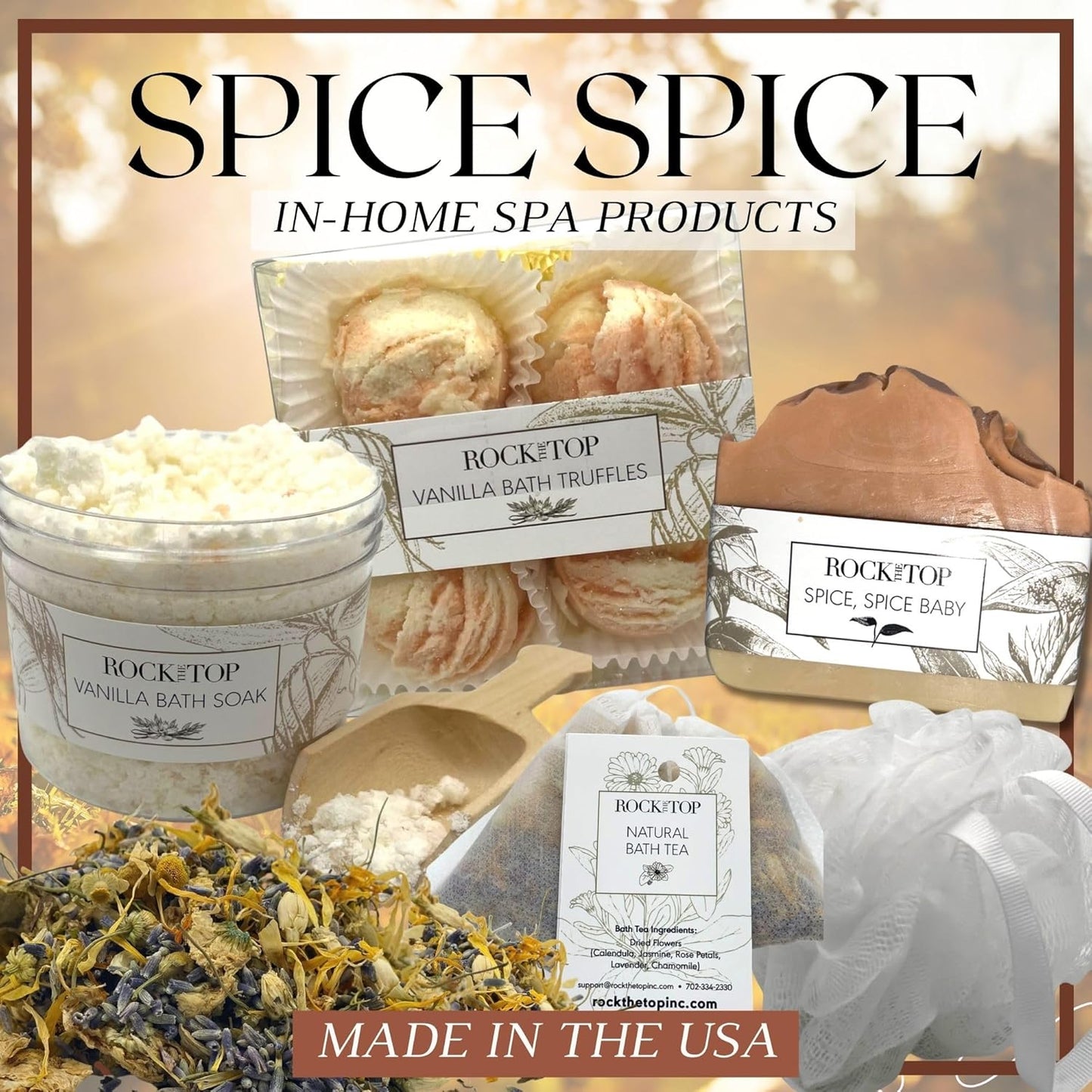 Relaxation Gifts for Women. 6 Self Care Gifts, Mineral-Rich Vanilla Bath Salt, Pumpkin Spice Bath Soap, Bath Bomb Truffles. Spa kit That Will Leave her Skin so Soft.