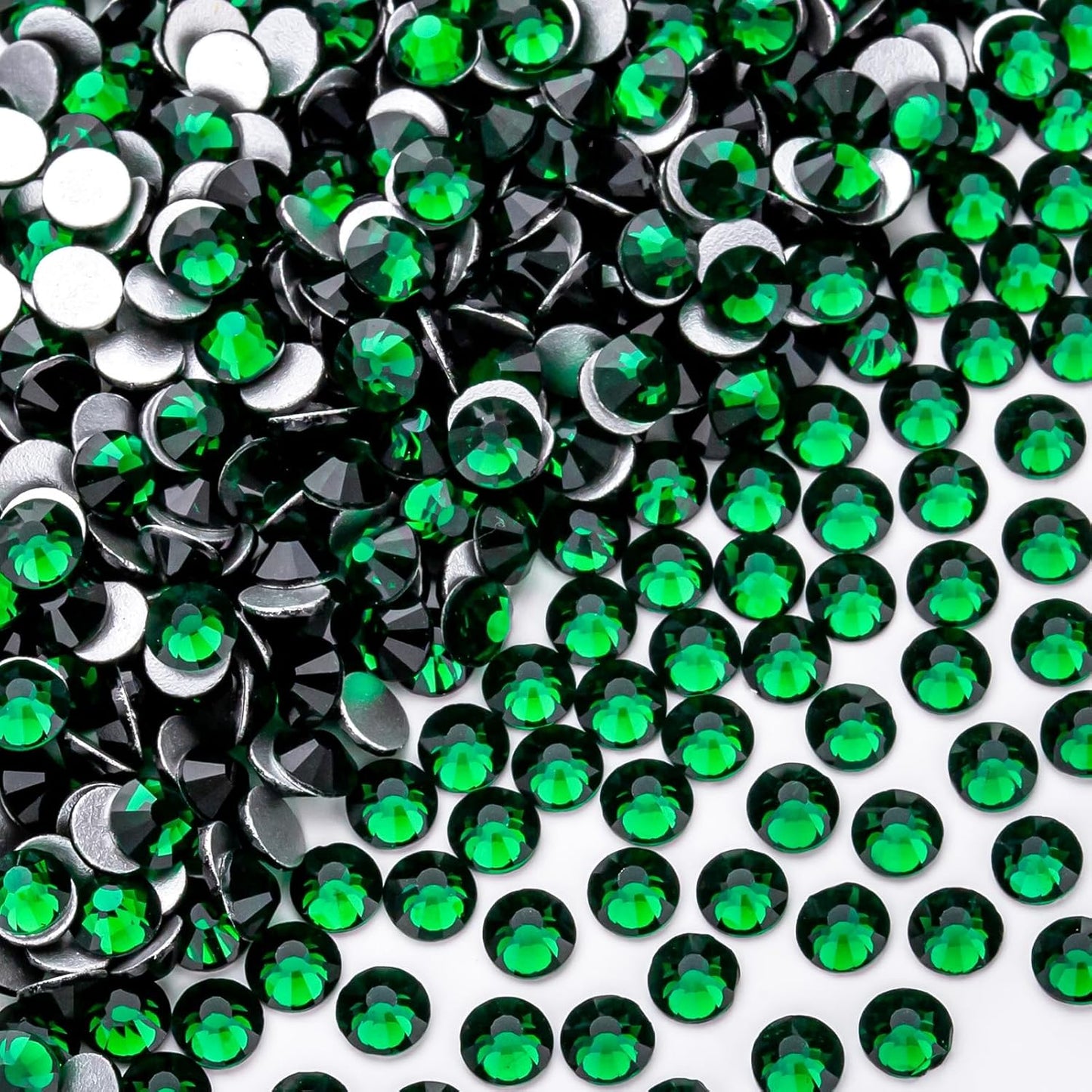 1440Pcs Dark Green Crystal Rhinestones,Glass Flatback Rhinestones Gemstones for Nail Face Makeup Art Crafts Clothes Decoration -(SS20,4.8mm,Dark Green)
