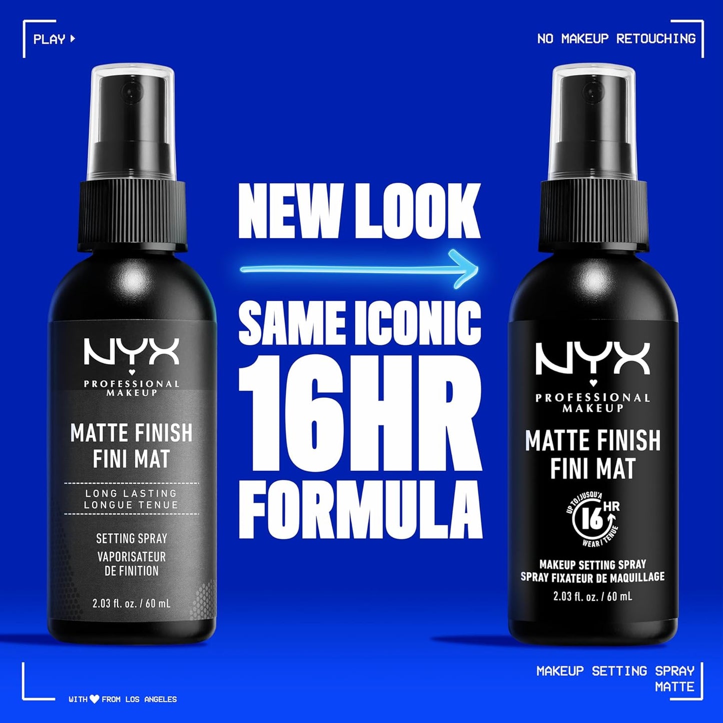 NYX PROFESSIONAL MAKEUP Makeup Setting Spray - Matte Finish, Long-Lasting Face Mist for up to 16HR Wear, Vegan Formula (Pack of 2)