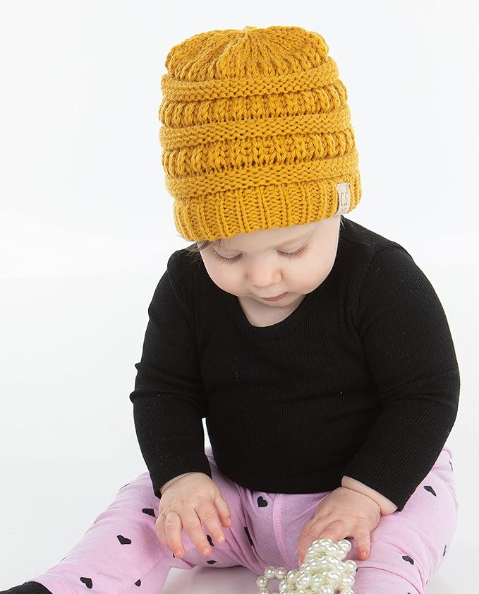Funky Junque Baby Winter Hat – Cute Newborn Hats, Cozy Warm Infant Beanie, Soft Knit Stocking Stuffer for Babies 0–12 Months
