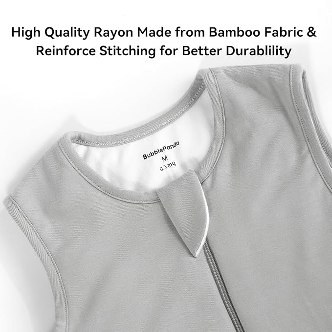 BubblePanda Rayon Made from Bamboo Toddler Sleep Sack with Feet 24-36 Months 0.5 Tog Ultra Soft Toddler Sleeping Sack 2t-3t Baby Sleep Bag Walker Wearable Blanket with Legs 2-Way Zipper Lightweight