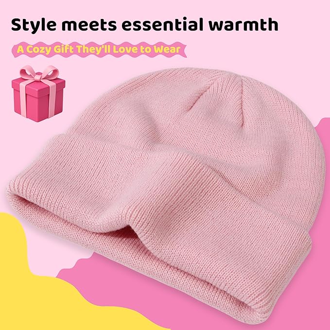 YMYDYFC Baby Beanie 3Pack Toddler Beanie Infant Knit Hat Baby Winter Hats for Boy Girl Winter Clothes Warm Knit Cap 0-6Years