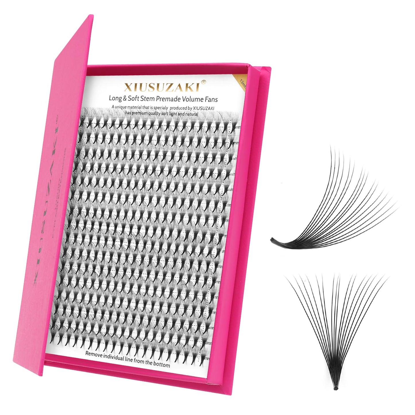 Premade Fans Eyelash Extensions 16D Volume Lash Extensions 0.05 Thickness Eyelash Extension D Curl Premade Lash Fans Mix 9-16mm Fluffy Soft Handmade Lash Fan(16D-0.05-D,9-16mm)