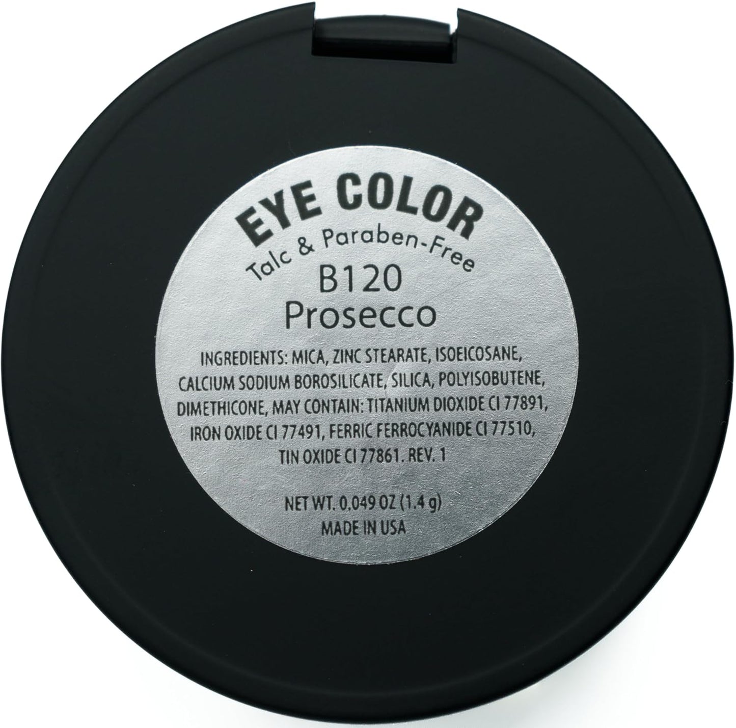 Prosecco White Wine Pale Gold Shimmering Metallic Pressed Powder Single Vegan Eyeshadow; Talc, Paraben & Cruelty Free