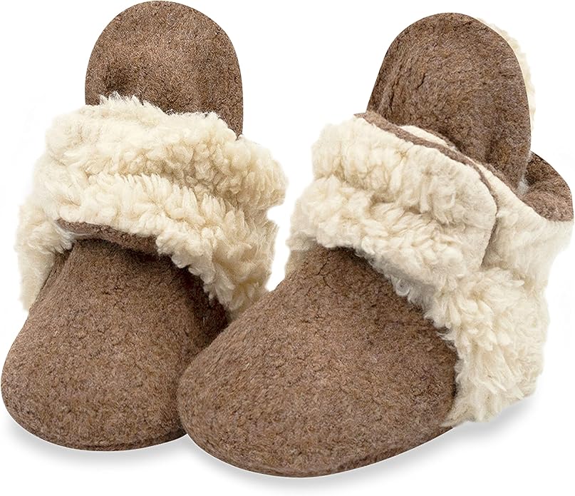 Zutano Unisex Fleece Baby Booties, Two Snap Closure, Newborn to 24 Months