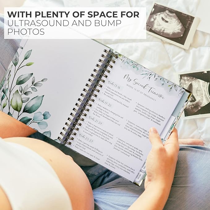 Pregnancy Journal and Memory Book with Stickers and Keepsake Pocket - Lovely Must Have Gift for First Time Moms to Be - The Perfect Planner to Track Your Little Ones Life-Changing Journey