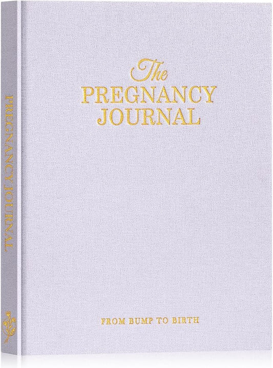 Lanpn My Pregnancy Journal Memory Book for First Time Mom, 156 Page Pregnant Announcement Must Have Planner Scrapbook, Pregnancy Tracking Diary Mom to Be Keepsake Gift for Expecting New Parent Purple
