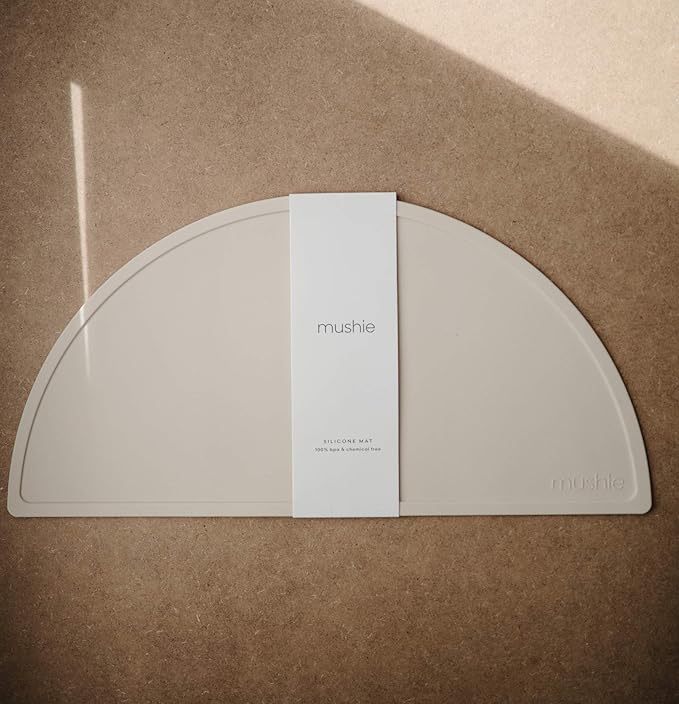 mushie Silicone Placemat for Kids | BPA-Free Non-Slip Design (Shifting Sand)