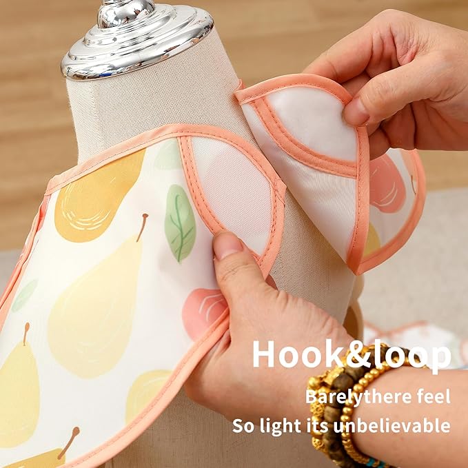 Feeding Bibs for Baby,3 Pack-Waterproof & Easy Clean Feeding Bibs for Toddlers & Infant,Reversible Pockets