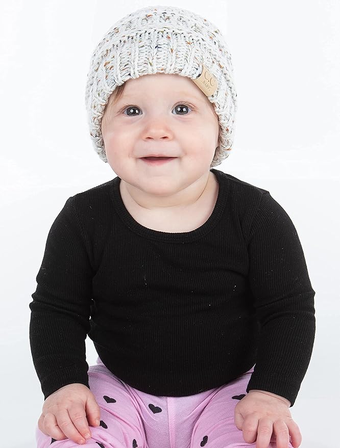 Funky Junque Baby Winter Hat – Cute Newborn Hats, Cozy Warm Infant Beanie, Soft Knit Stocking Stuffer for Babies 0–12 Months