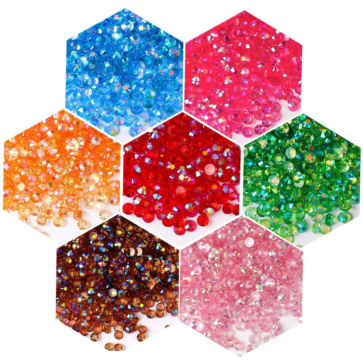 3000 Pieces SS12 3mm Flatback Rhinestones AB Clear Round Gems Crystals for Nail Art DIY Crafts Clothes Shoes Bags （Transparent Peacock Blue AB）
