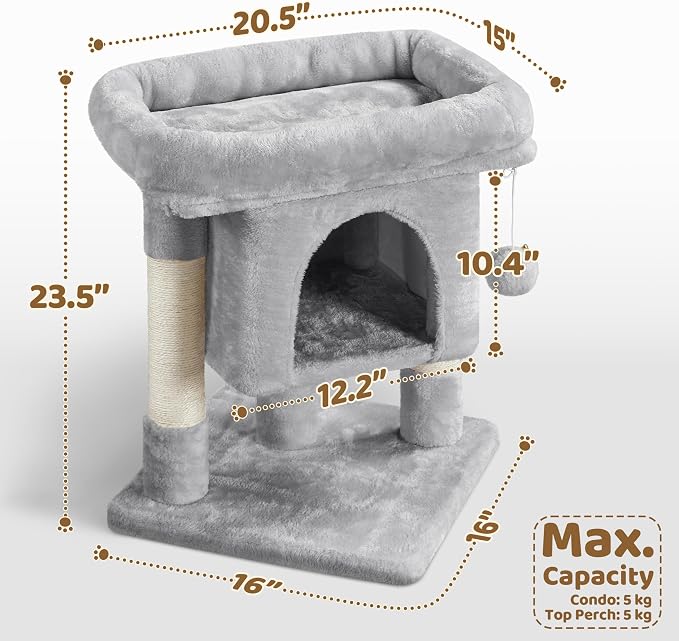 Yaheetech 23.5in Cat Tree Tower, Cat Condo - Image 7