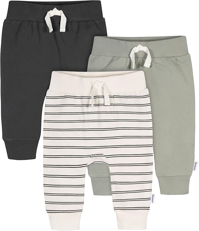 Gerber Baby-Boys Toddler 3-Pack Jogger Pants