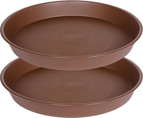 2 Pack of 14 inch Plant Saucer, Heavy Duty Round Plant Trays by Bleuhome