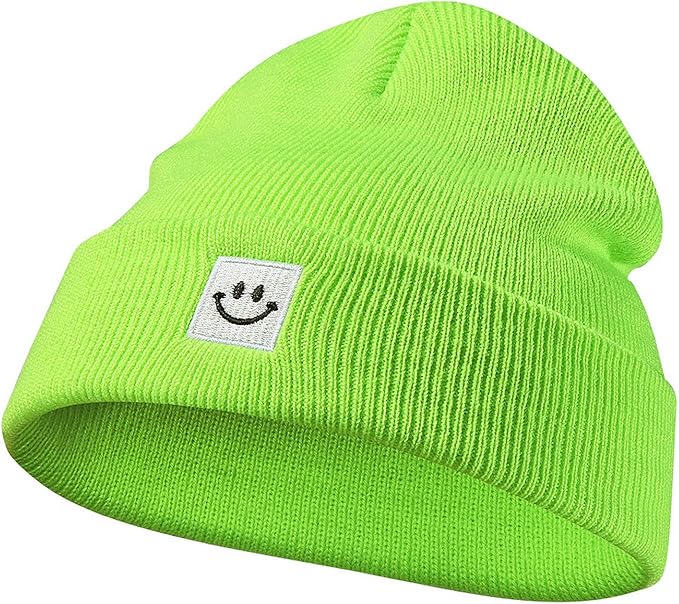 Baby Beanie Knit Ski Hat with Cute Face for Girls Boys 0-7 Years
