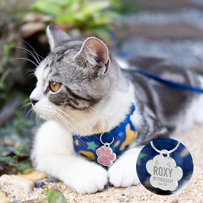 EDSG Cat Dog Tags Personalized for Pets, Dog Name Tags Cat Name ID Tag - Image 5
