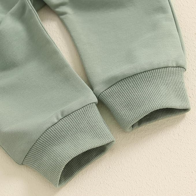 Toddler Baby Boy Fall Outfits Long Sleeve Crew Neck Pullover Sweatshirt + Jogger Pants Set Infant Winter Clothes