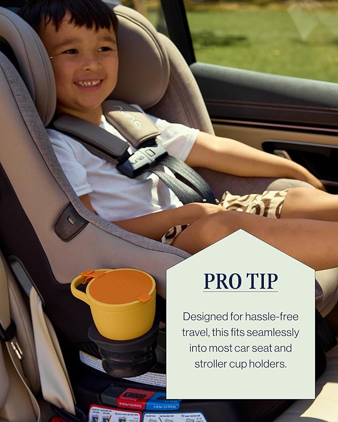 Lalo Snack Cup - Mess-Free Silicone Snack Cups for Toddlers & Babies with Detachable Lid, BPA-Free Baby Snack Containers, Fits Most Stroller & Car Seat Cup Holders, Dishwasher Safe, Blue Raspberry