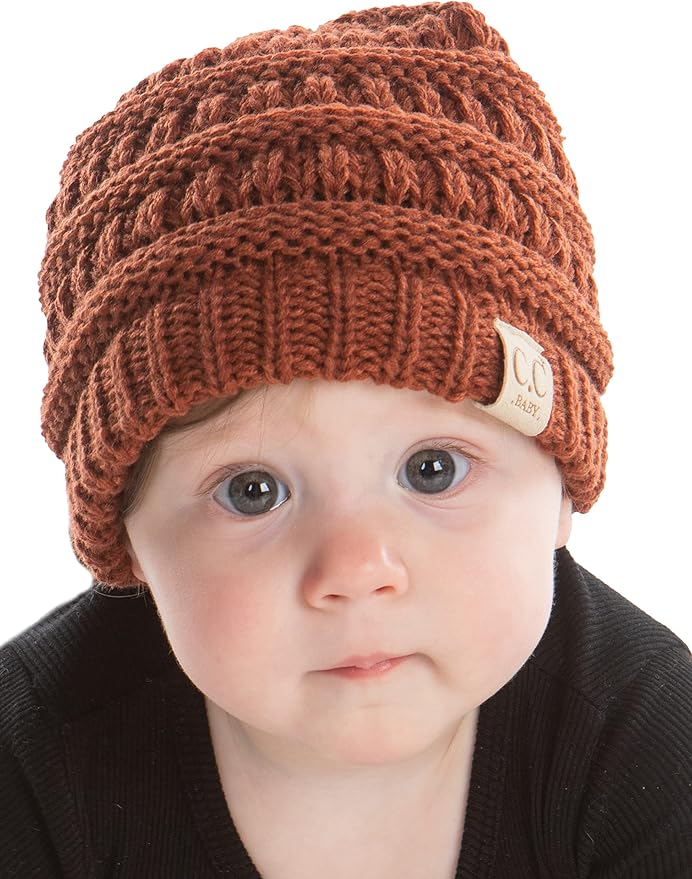 Funky Junque Baby Winter Hat – Cute Newborn Hats, Cozy Warm Infant Beanie, Soft Knit Stocking Stuffer for Babies 0–12 Months