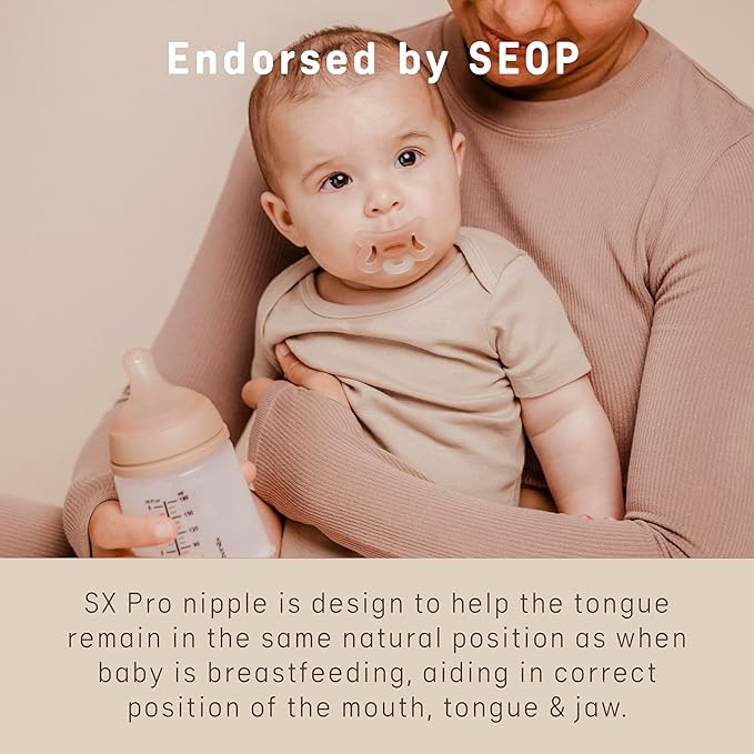 Suavinex Zero Zero Silicone Baby Pacifier w/SX Pro Physiological Pacifier Nipple (-2-2M), Deep