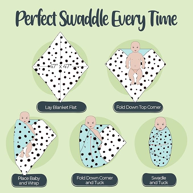 BabySparrow 3 Pack Muslin Swaddle Blankets - Soft, Lightweight, Breathable Cotton Newborn Swaddle, Baby Girl and Baby Boy Receiving Blankets, 47 x 47 Inches, Nursery Essentials