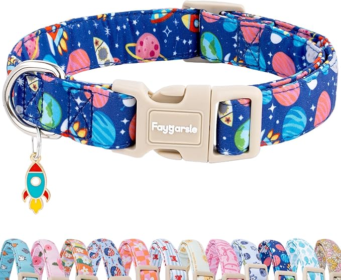 Faygarsle Space Theme Dog Collar by Faygarsle