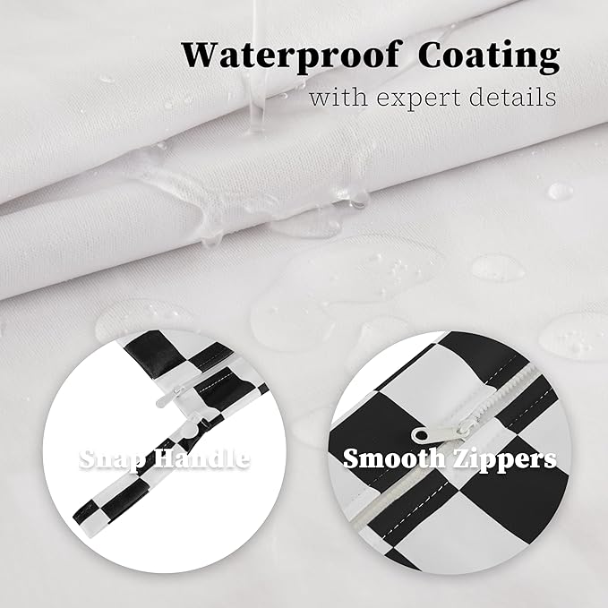 Black Checkered Waterproof Wet Dy Diaper Bag for Baby Essentials, Travel, Swimsuit, Beach Bag Accessories, Aesthetic Trendy Cute Toddler Baby Cloth Bag Pouch, Pack of 2