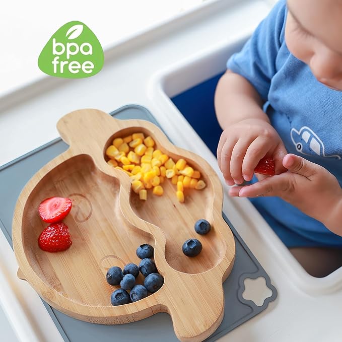 Silicone Placemat for Kid Stain-Proof Non-Slip Toddle， Reusable Portable，Heat Resistant for Toddlers placemat 3 Pack