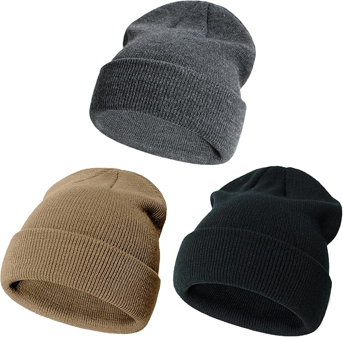 YMYDYFC Baby Beanie 3Pack Toddler Beanie Infant Knit Hat Baby Winter Hats for Boy Girl Winter Clothes Warm Knit Cap 0-6Years