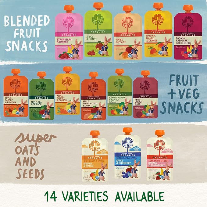 Pumpkin Tree Peter Rabbit Organics Apple, Carrot and Pumpkin Puree, 4.4 Ounce (Pack of 10)