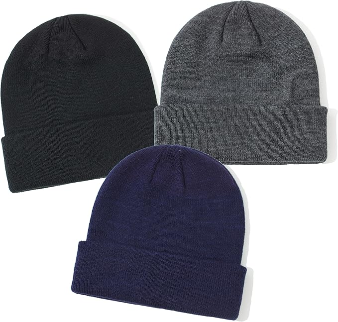 YMYDYFC Baby Beanie 3Pack Toddler Beanie Infant Knit Hat Baby Winter Hats for Boy Girl Winter Clothes Warm Knit Cap 0-6Years
