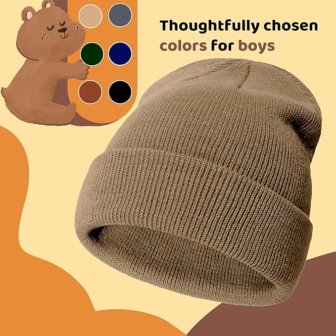 YMYDYFC Baby Beanie 3Pack Toddler Beanie Infant Knit Hat Baby Winter Hats for Boy Girl Winter Clothes Warm Knit Cap 0-6Years