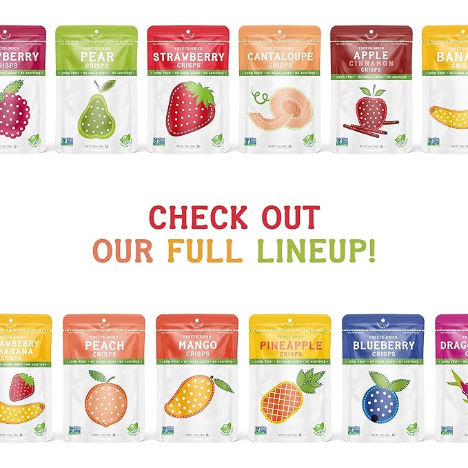 Nature’s Turn Freeze-Dried Fruit Crisps –Healthy, Gluten-Free,Crispy & Delicious,Plant-Based Snack,Ideal for Cereal, Smoothies, School Lunches,& On-the-Go,Lunchbox Snack Variety Bags of 30 (0.35 oz Each)