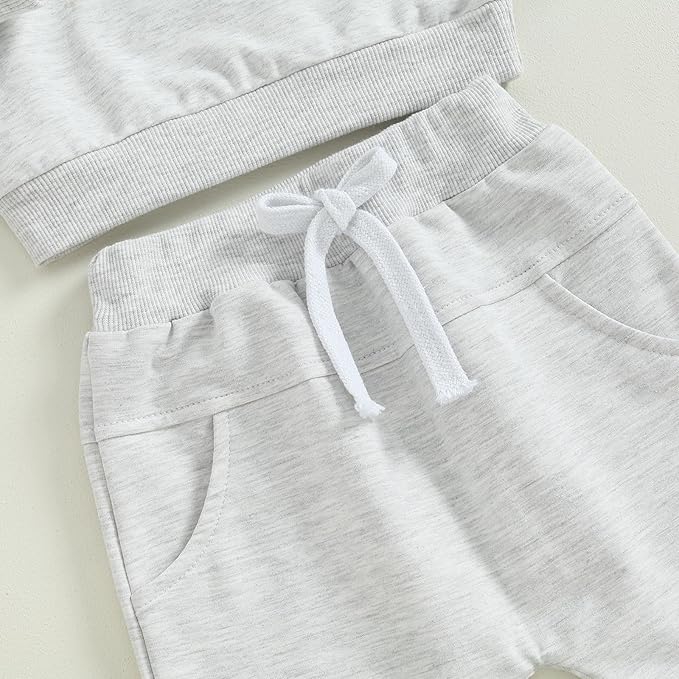 Tiaham Baby Boy Clothes Girl Outfits Fashion Sweatshirt Sweat Pant Kids Toddler Tops Pant Sets