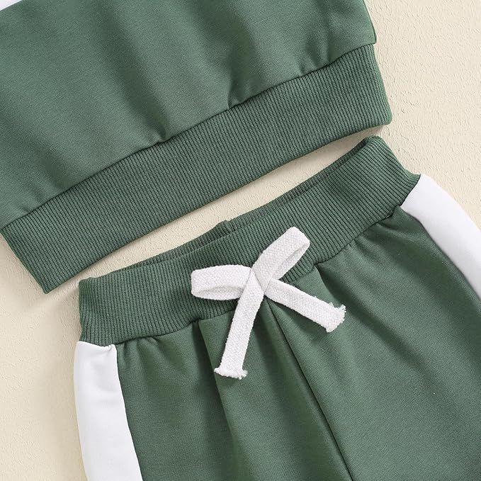 Toddler Baby Boy Fall Outfits Long Sleeve Crew Neck Pullover Sweatshirt + Jogger Pants Set Infant Winter Clothes
