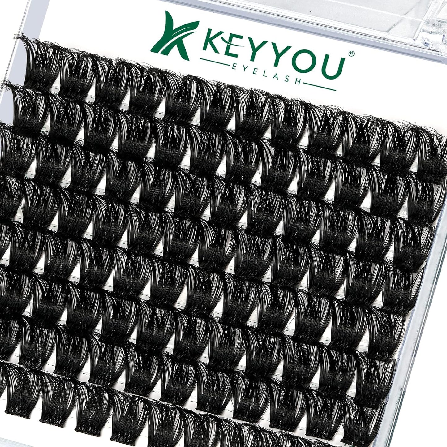 Lash Clusters 96pcs Individual Lashes Y02 D Curl 18mm Cluster Lashes KEYYOU Volume Wispy Lash Extension Soft&Comfortable Easy DIY at Home(Y02 D-18mm)