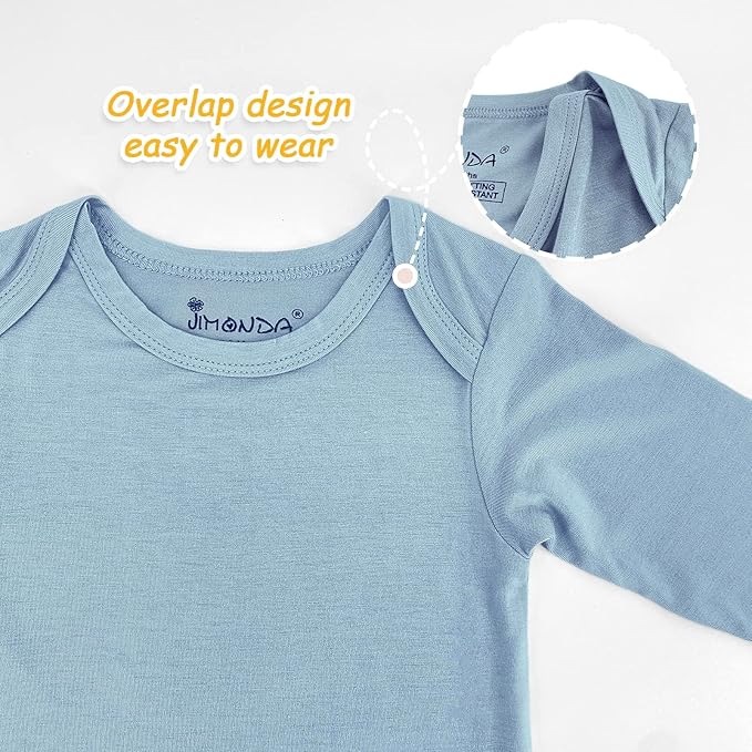 Jimonda Bamboo Baby Bodysuit Long Sleeve Infant Romper Soft Boy Girl Unisex Newborn Clothes One Piece Outfits Summer Fall