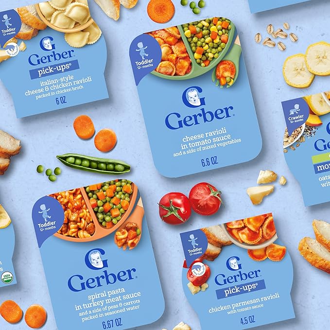 Gerber Mealtime for Toddler Mashed Potatoes & Gravy with Roasted Chicken & Carrots, 6.6 Ounce (Pack of 8)