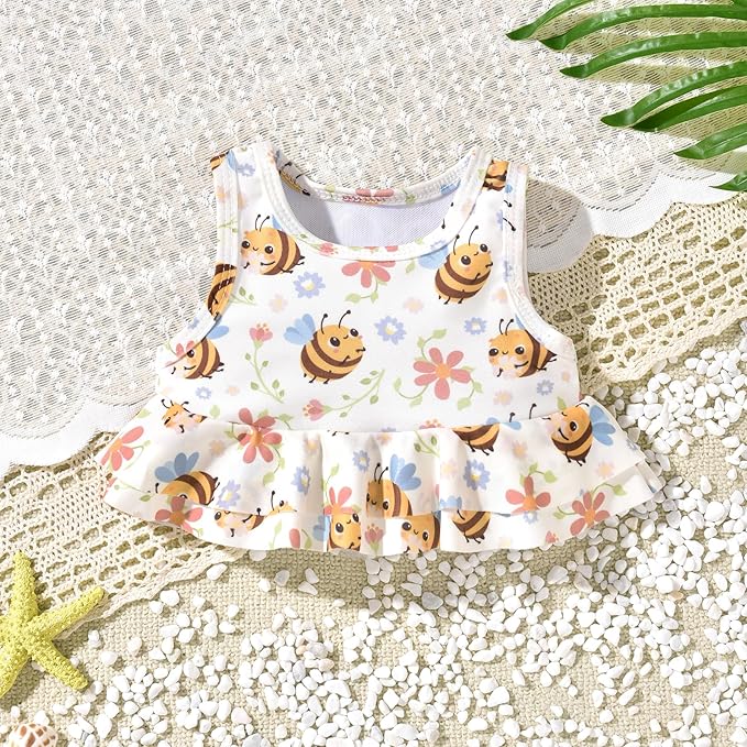Aalizzwell Toddler Baby Girl Bathing Suit Two Piece Swimsuit Bikini Beach Wear