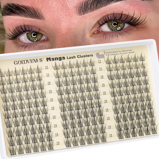 Natural Lash Clusters Wispy Manga Eyelash Clusters Fairy Lash Extension C Curl Cluster Eyelashes Extensions 180pcs