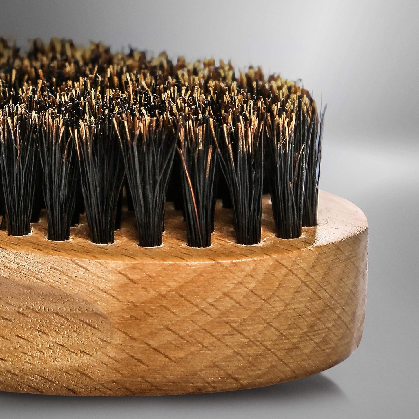 Beard Brush | Firm Boar Bristles | First-Cut Boar Hair Bristles | The Ideal Gift For Men (Beechwood)