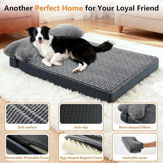 KISYYO Orthopedic XXL Dog Beds for Extra Large Dogs - Image 6