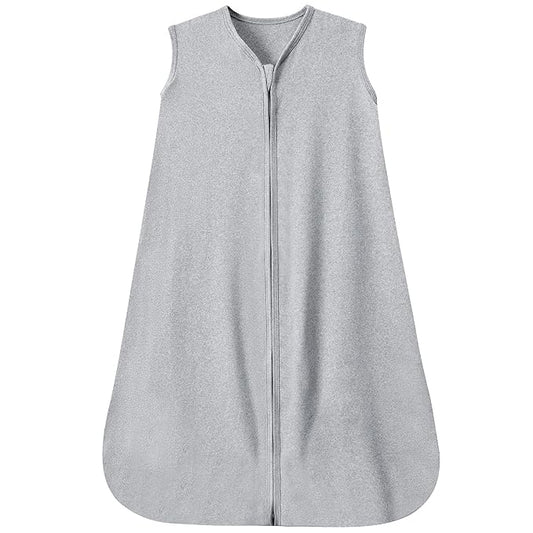 Baby Sleep Sack 12-18 Months Baby Wearable Blanket 100% Rayon Cotton 2-Way Zipper Toddler Sleeping Sack，Comfy Soft Lightweight TOG 0.3(grey)