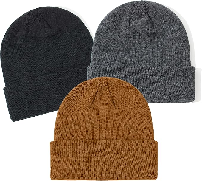 YMYDYFC Baby Beanie 3Pack Toddler Beanie Infant Knit Hat Baby Winter Hats for Boy Girl Winter Clothes Warm Knit Cap 0-6Years
