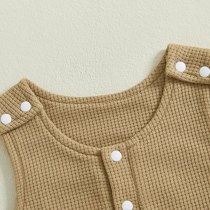 Kuriozud Newborn Infant Unisex Baby Boy Girl Clothes Button Romper Jumpsuit Basic One Piece Outfits